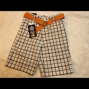 🛍Pacific Flyer Boys Plaid Fashion Shorts Size:12
